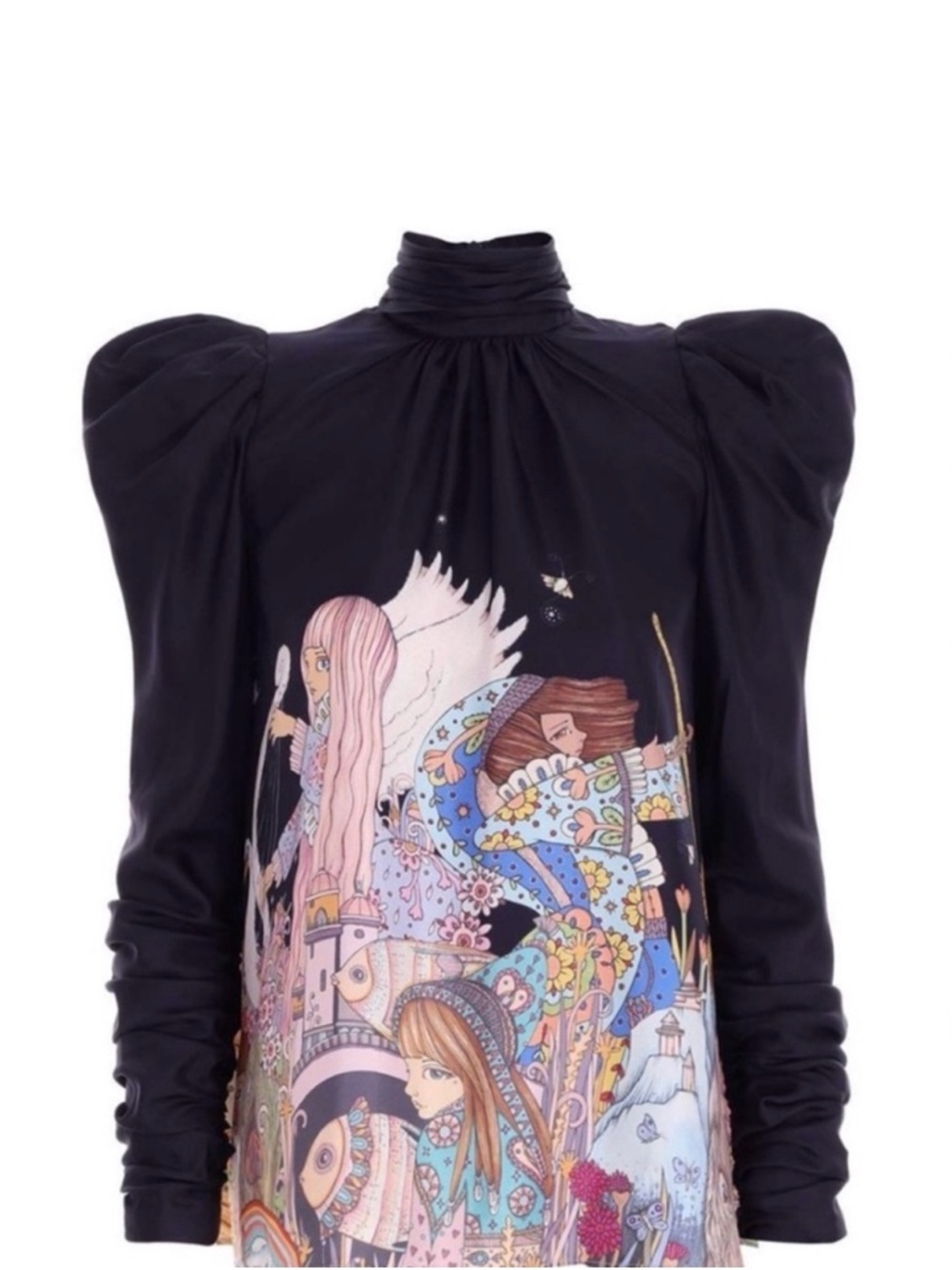 Zimmermann Celestial Gathered Blouse – Midnight Star Girls Print – NWT - AU 0